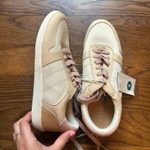 Tennis Shoes (brand new with tags) Tan and Pink